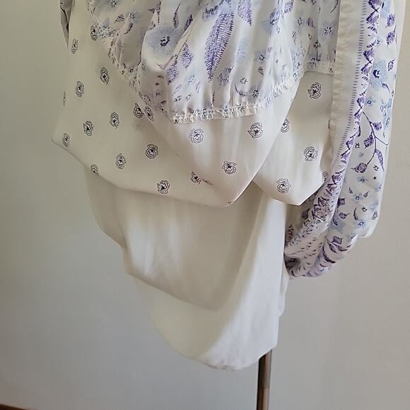 Old Navy Floral Fit Flare Midi Dress Sleeveless Self Tie Keyhole Boho Cottage - Picture 8 of 10